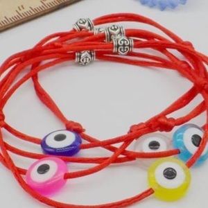 Evil eye red string adjustable bracelet